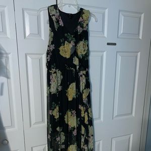 Black dress with flowers